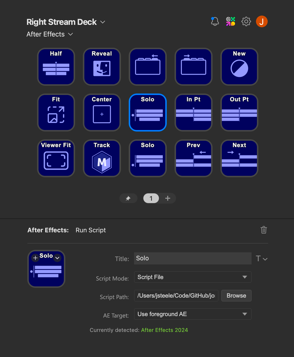 After Effects Stream Deck Profile